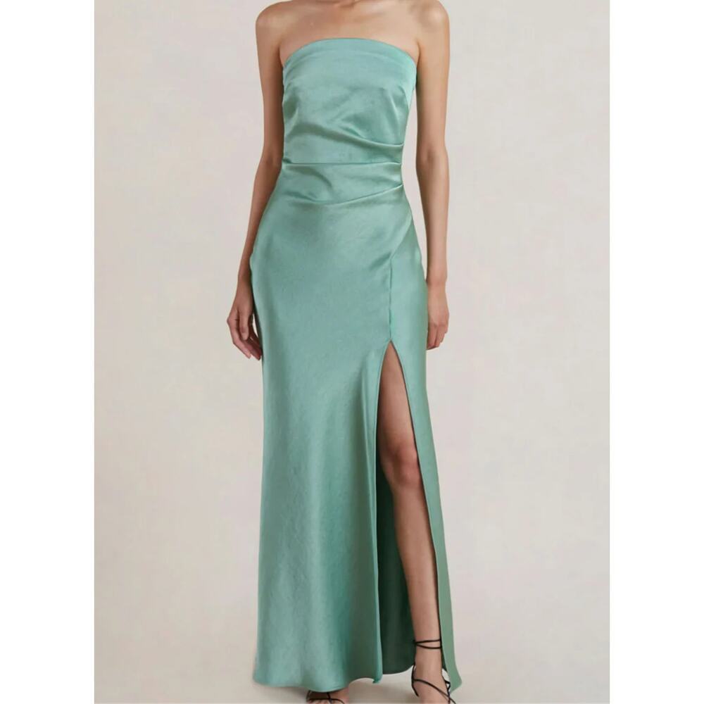 Bec  Bridge Symone Strapless Dress Moss Green